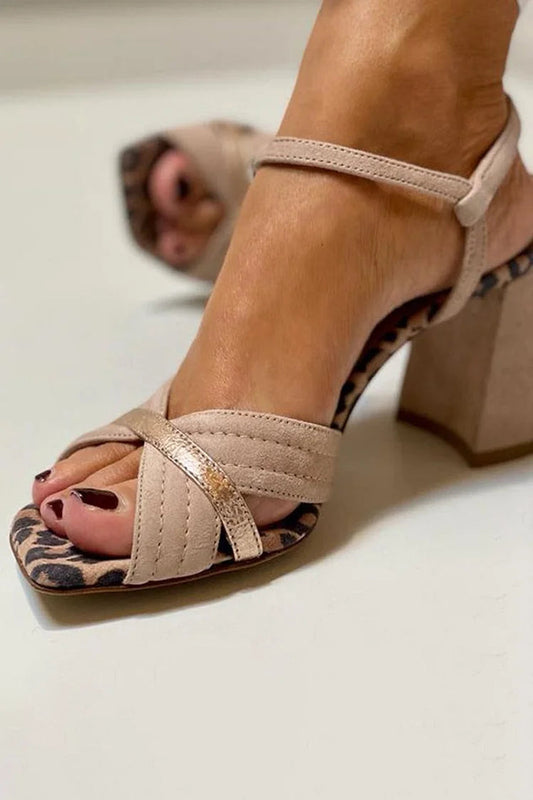 Lorrie | Sandalias de tacón con tiras cruzadas