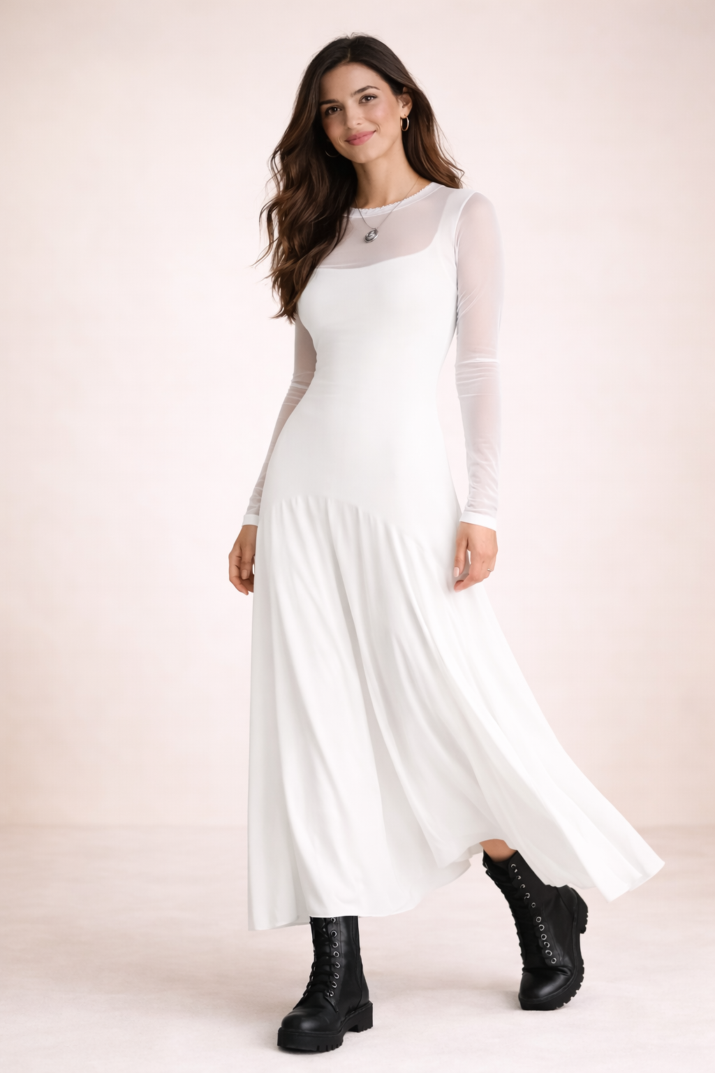 Vestido Largo de Caída Fluida – Elegancia Atemporal | Isabel Herrera