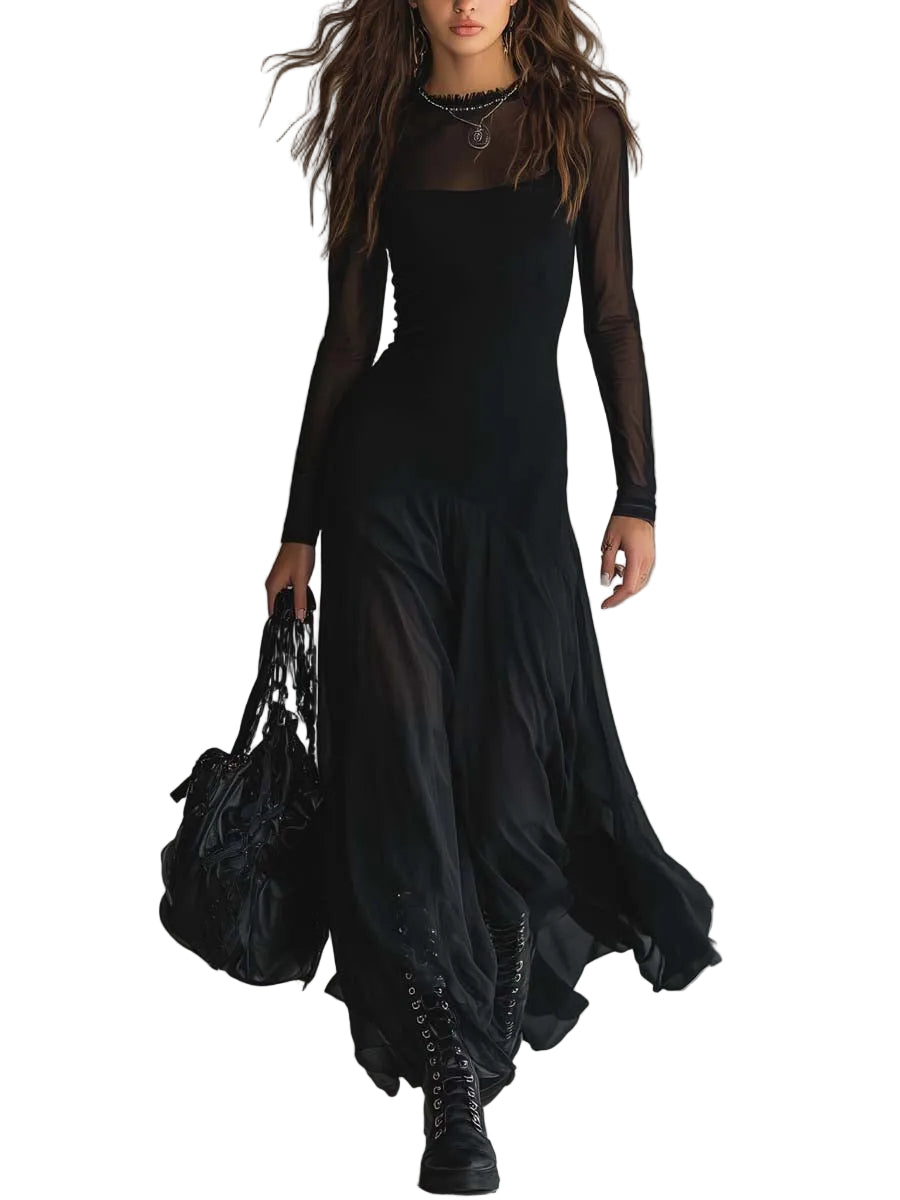 Vestido Largo de Caída Fluida – Elegancia Atemporal | Isabel Herrera